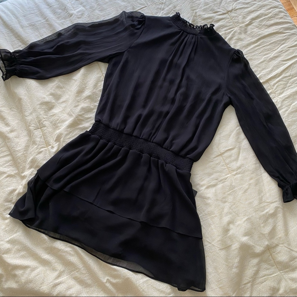 NWT Express Black Ruffle Dress - Picture 4 of 6